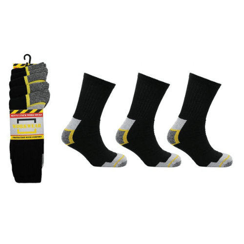 Mens 5 Pack Comfort Protection Work Socks